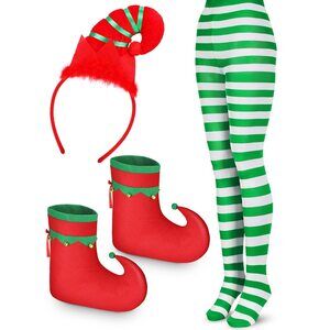 8638 3 Pcs Christmas Elf Costume Accessoriess Set Include